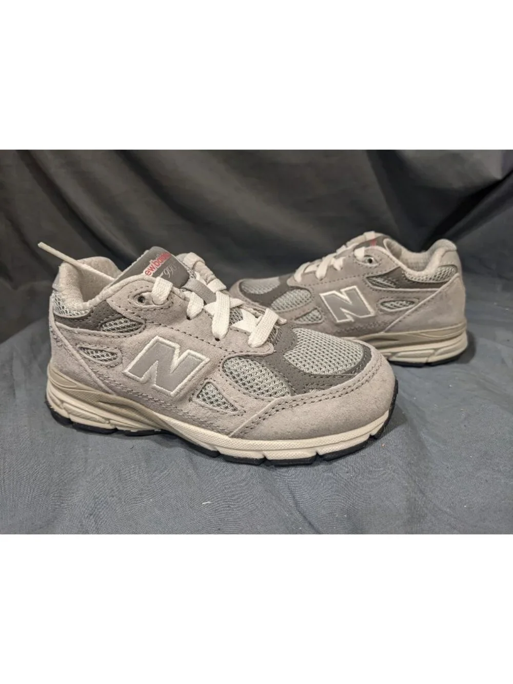 New Balance Toddler's 990v3 (TD) Sneakers Slip On Grey White Size 6 NEW NO BOX!